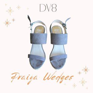 Dolce Vita DV8 Olive Praiya Wedge Sandals women's size 8